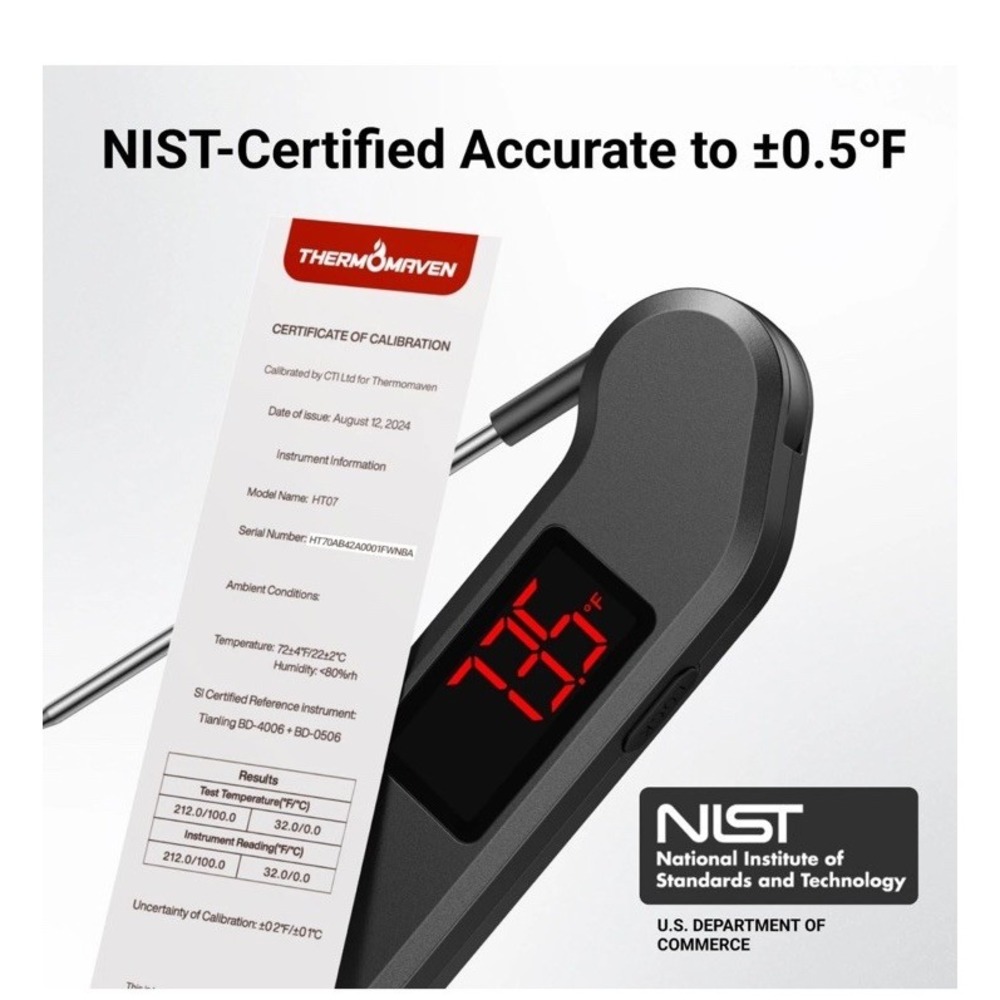 Meat Thermometer Digital, 1 Sec Instant Read Food Thermometer for Cooking - Picture 3 of 9